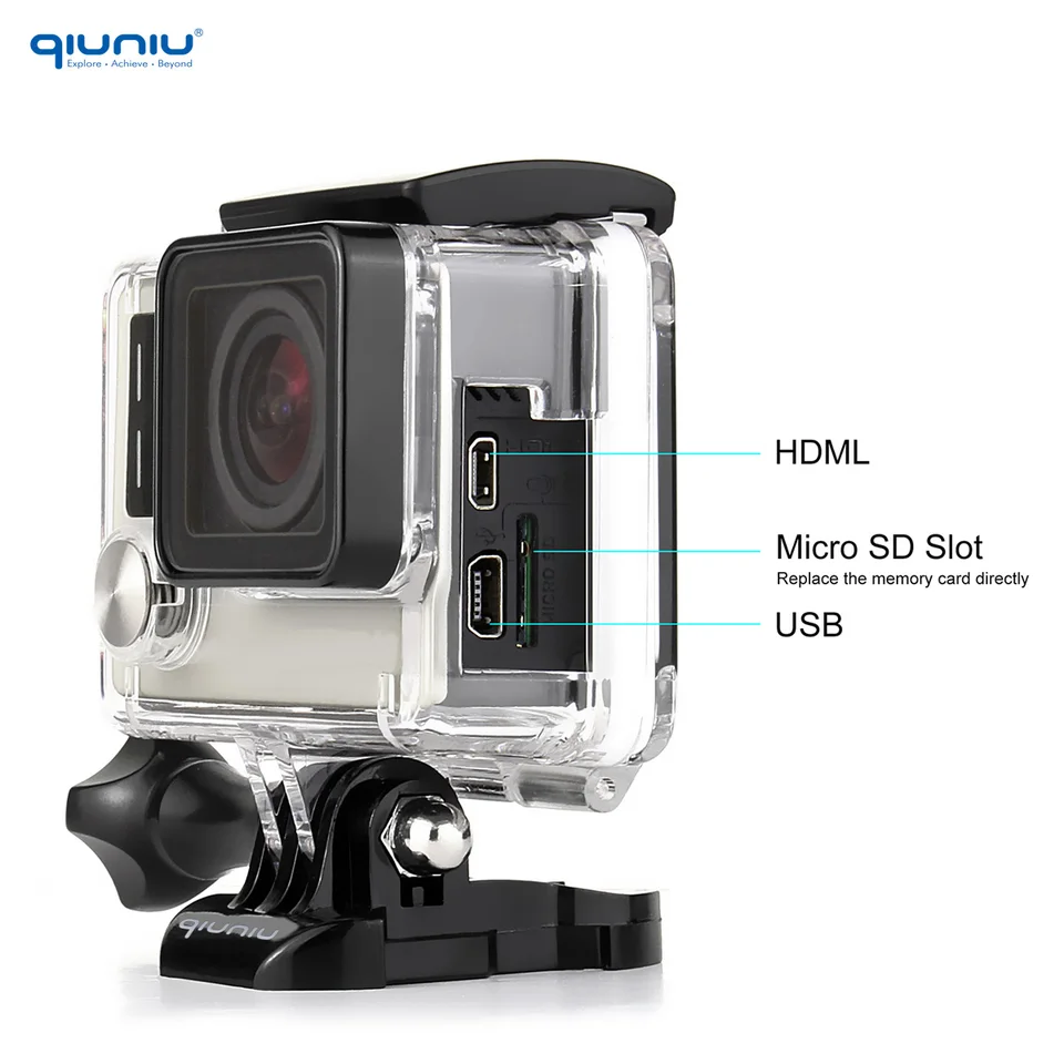 Custodia Per Gopro Custodia Scheletro Per GoPro Hero 4 - Aperta Laterale, Montaggio FPV, Protettiva Custodia FPV Per GoPro - Foto 3