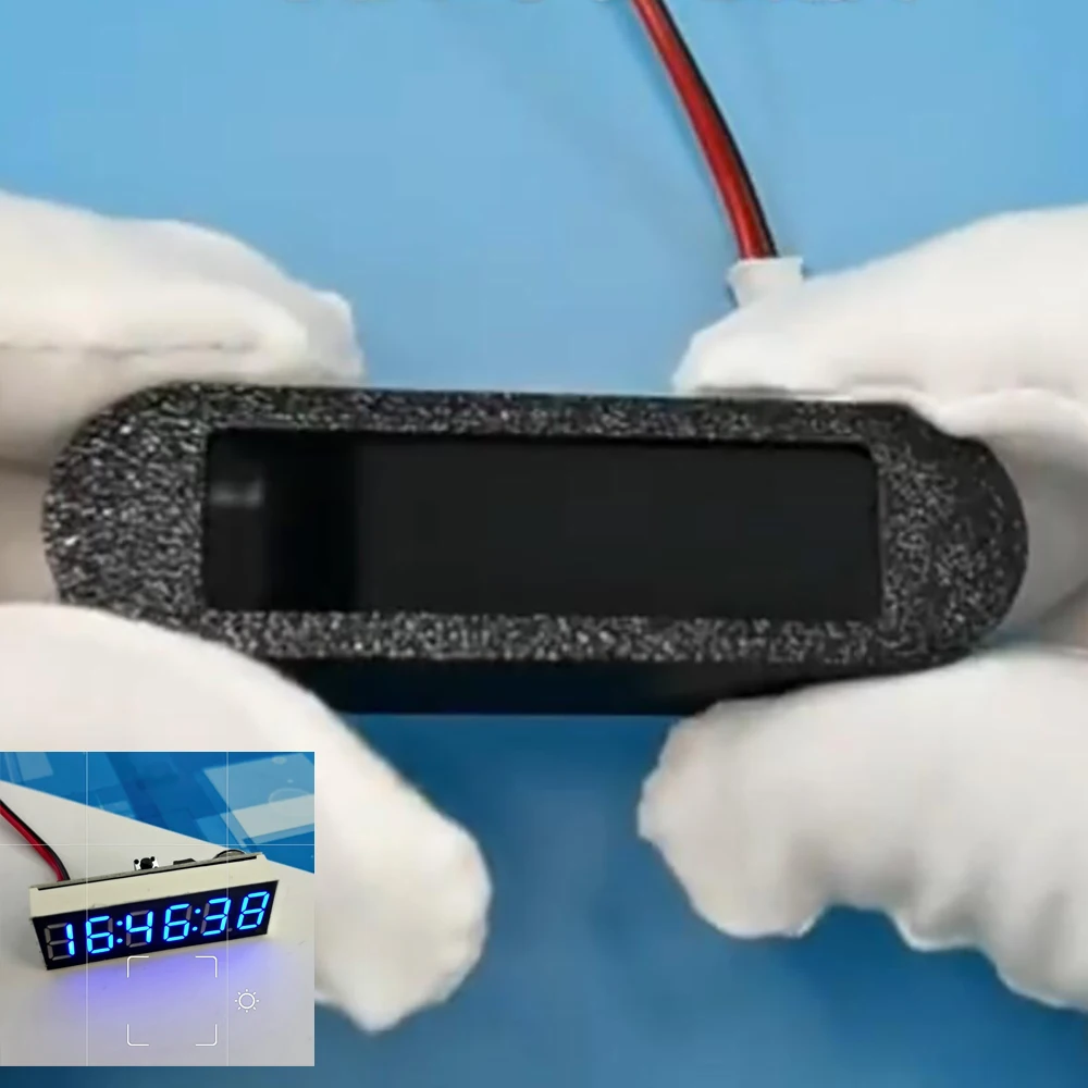 Enhanced Digital LED Clock Display with Adjustable Brightness and Power-Off Memory
