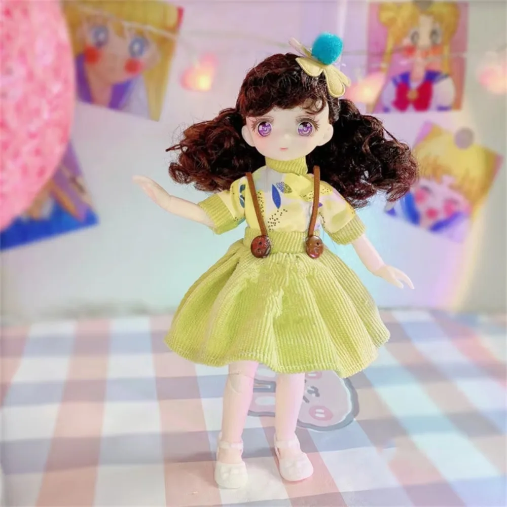 with Clothes BJD Doll with Clothes 3D Eyes Simulated Eye Simulated Eye Hinge Doll Removable Joints Cartoon Removable Joints Doll