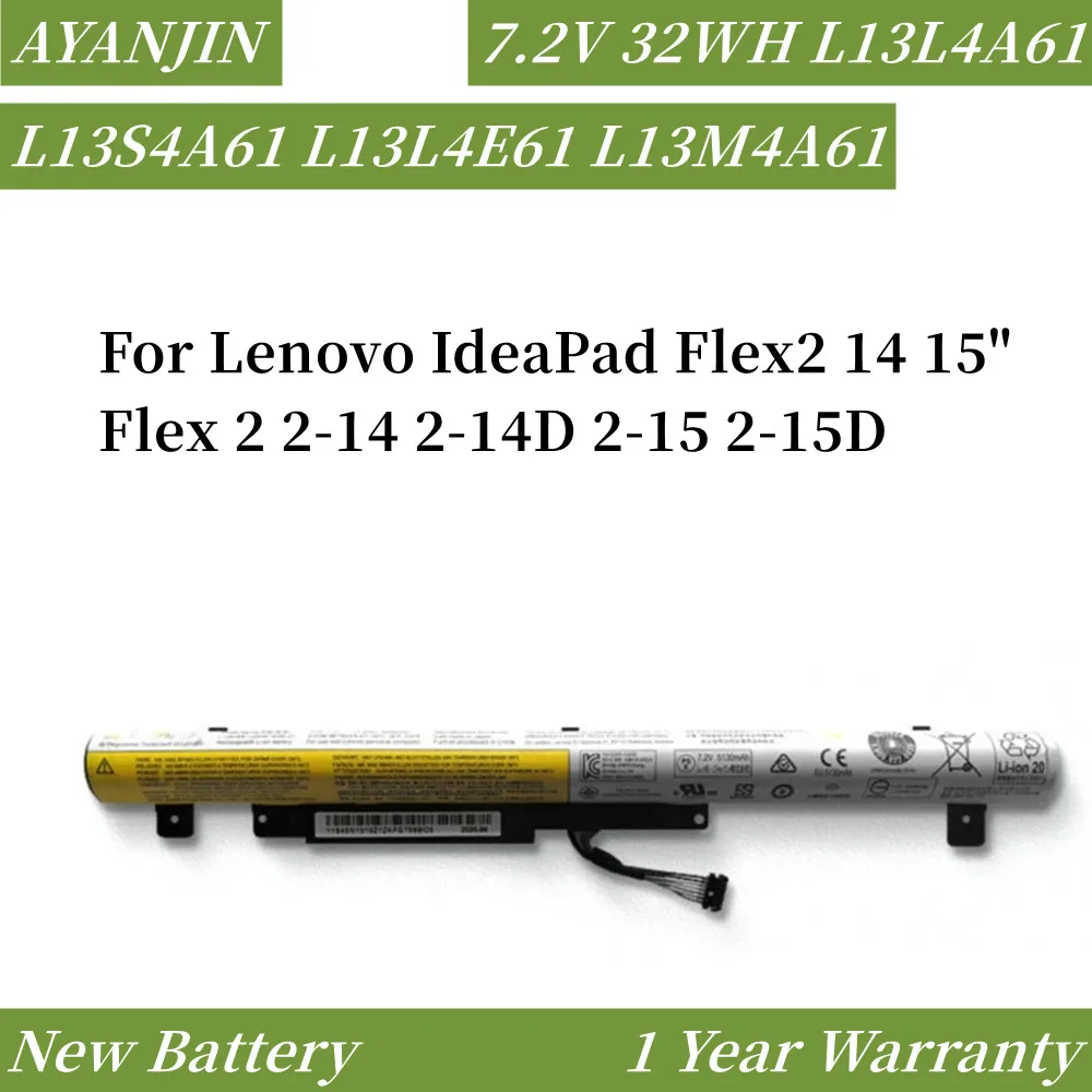 Аккумулятор L13L4A61 7,2 в 32 Втч для Lenovo IdeaPad Flex2 14 15 