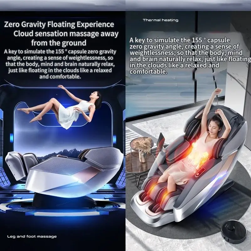 3 Year Warranty 4D Waist Heating Luxury Massage Chair Full body Airbag  SL Track Massage Sofa 3D Zero Gravity Home Office Chair 6