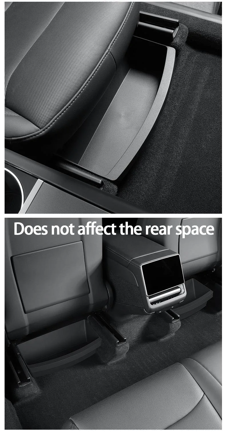 For Tesla New Model Y 2021-2025 Juniper Front Seats Under Seat Drawer TPE Stora