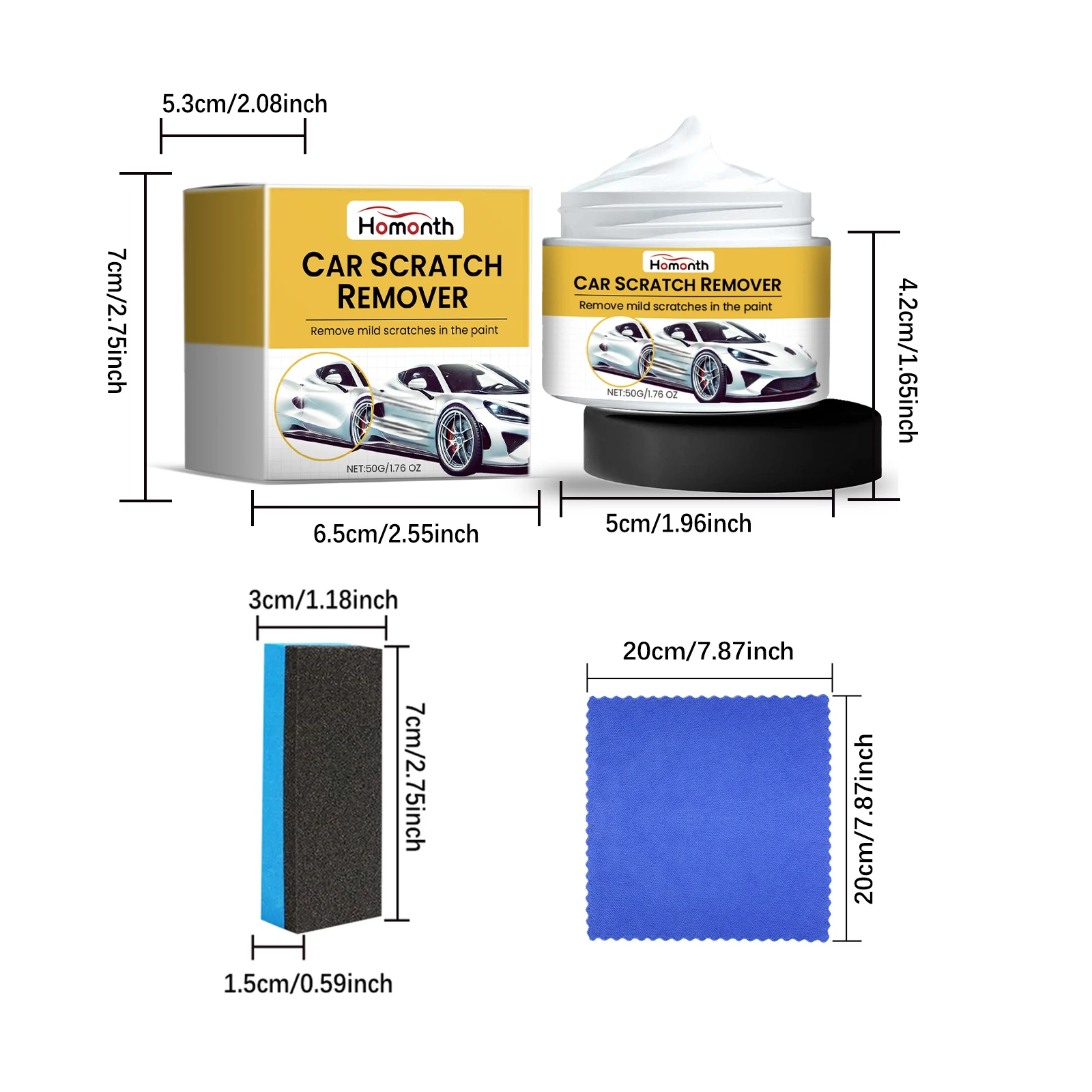 Car Scratch Repair Paste, Car Scratch Remover, Removal Wax Cleaning Kit, Paint Repair Paste