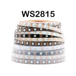 Smart RGBIC LED Strip with Individually Addressable LEDs, 30/60/144 Pixels per Meter, DC5V/12V (Black PCB)