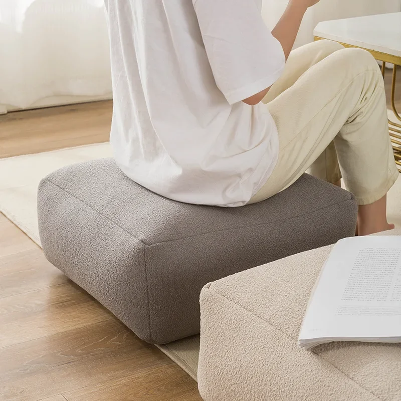 Lazy Sofa Ottoman Foot Stool Cover No Inner Modern Designed Footstool Side Table Chair Stool Versatile Low Sofa