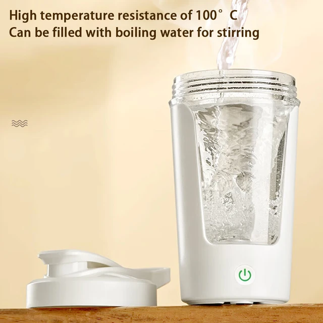 450ml Electric Automatic Mixing Cup Portable Whey Protein Shaker Bottle USD Rechargeable Fully Automatic Stirring Cup For Home 4