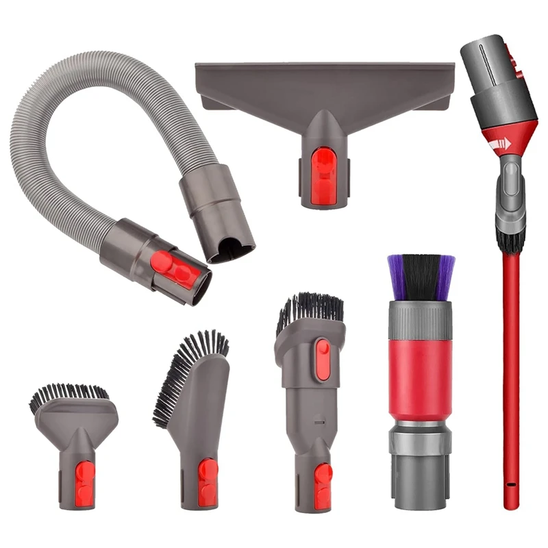 

For Dyson V15 V11 V10 V7 V8 Brush Tools: Traceless/Soft/Stiff Bristle Extension Hose Mattress Brush Upgrade Crevice Tool Parts