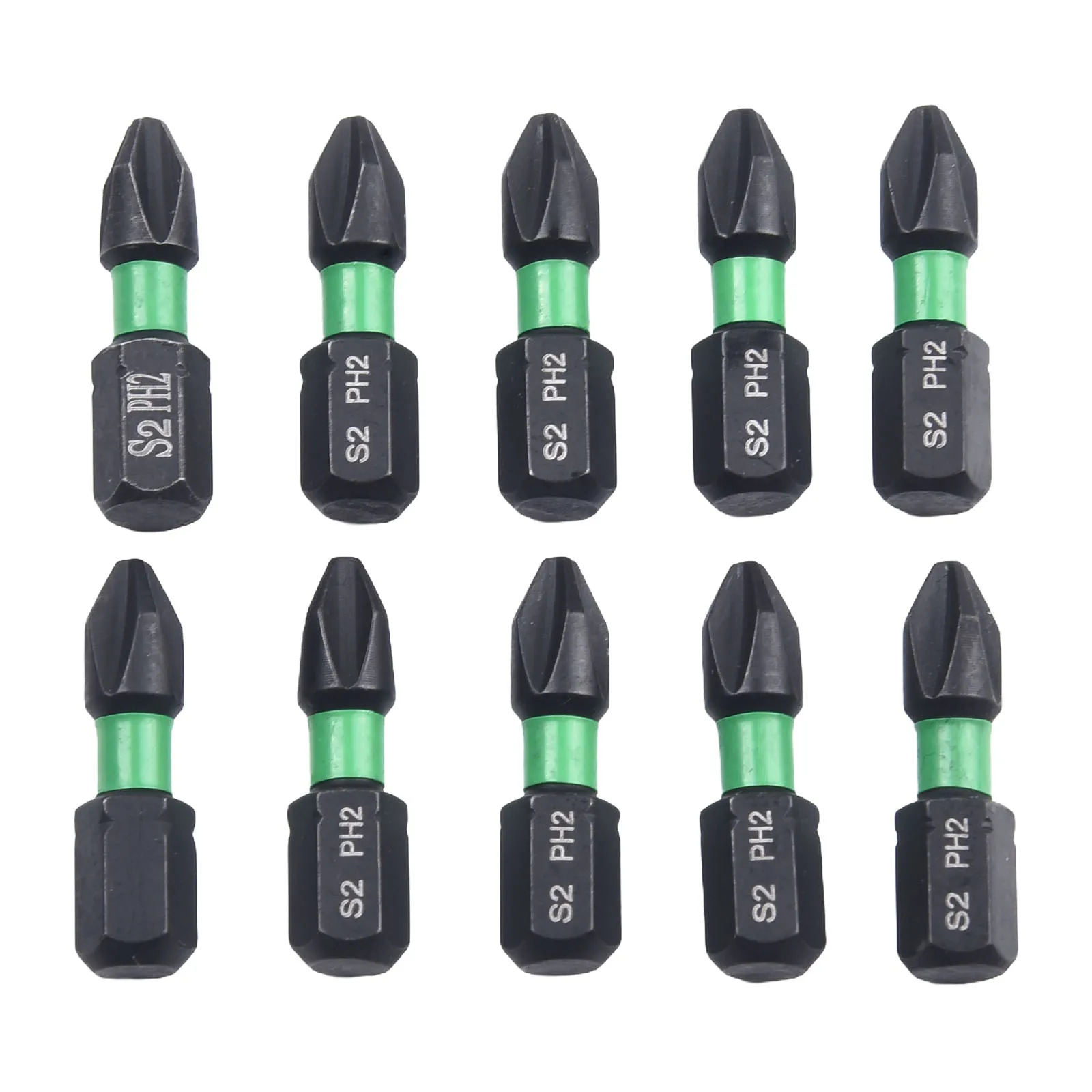 

10pcs 25mm Screwdriver Bit Set NonSlip PH2 Magnetic Batch Head Cross Screwdriver Bits Hardness Drill Screwdriver Bit Set