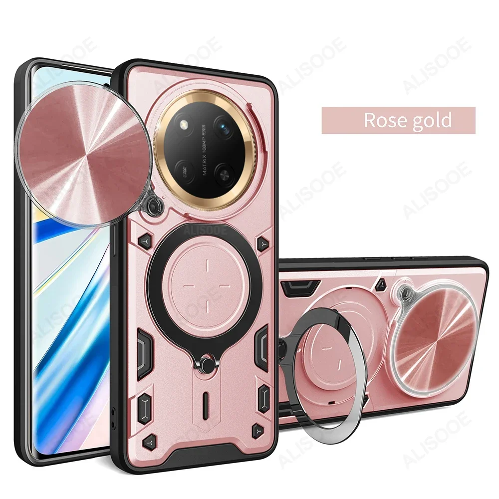 Durable Shockproof Armor Case with Slide Camera Cover and Ring Stand