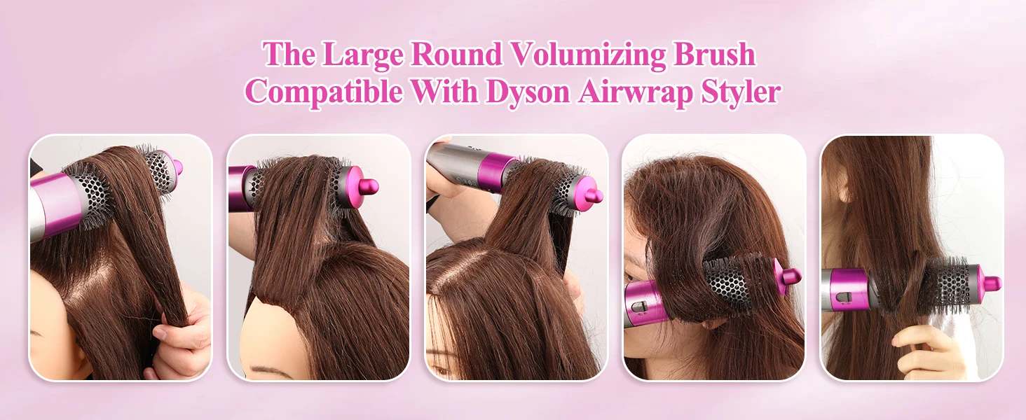 Description Picture 4 of itemFor Dyson HD Series HairDryer And HS01/05 Airwrap Styler Curling Brush Nozzle Cylinder Comb Fluffy Wide Tooth Hair 20/38/55mm