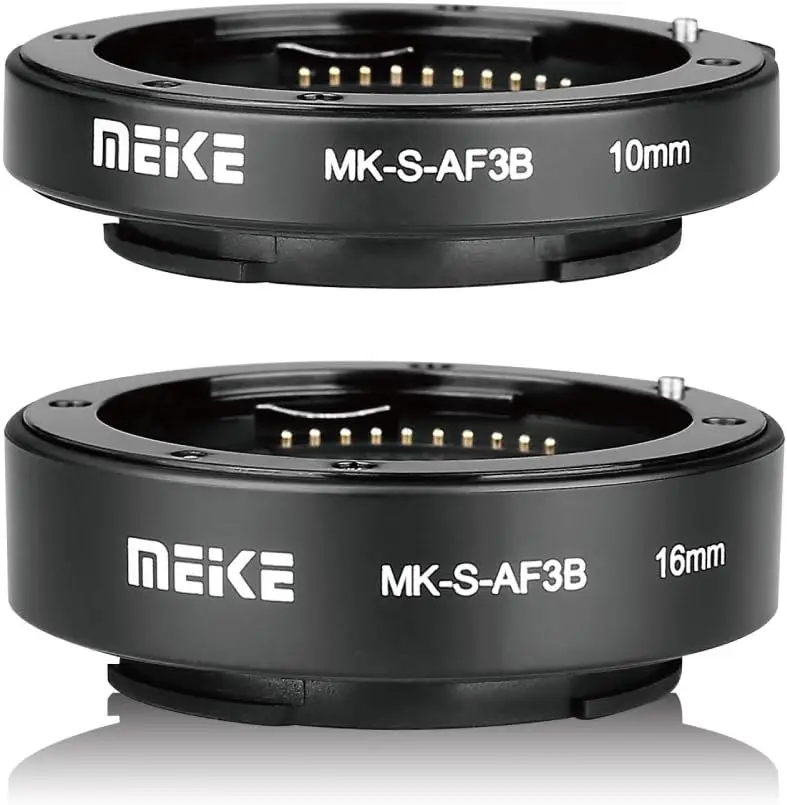 MEIKE MK-S-AF3B Plastic Auto Focus Macro Extension Tube Auto Focus Adapter Ring 10mm 16mm For Sony Mirrorless A7 NEX E-Mount Camera - View #3