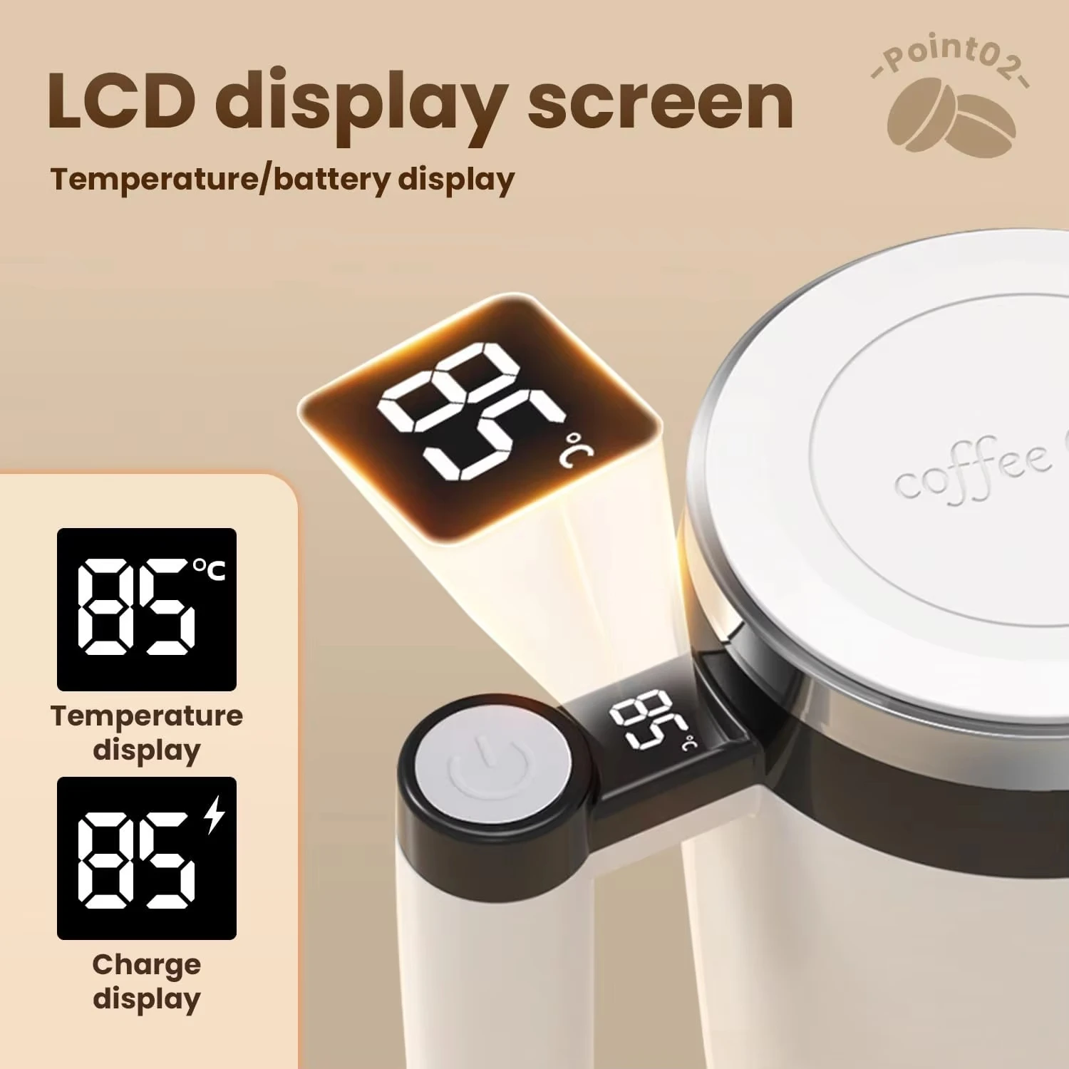 USB Rechargeable Automatic Stirring Cup Electric Self Mixing Coffee Mug Tea Stainless Steel Liner Rotating Magnetic Mug