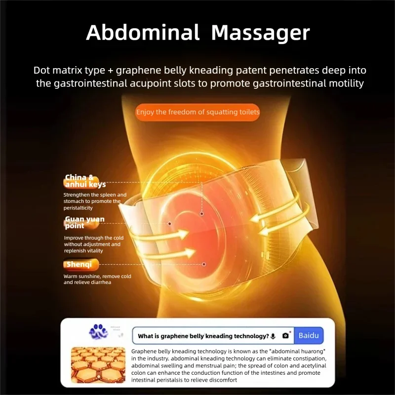 Automatic Graphene Abdominal Massager for Neck Back Waist Relief
