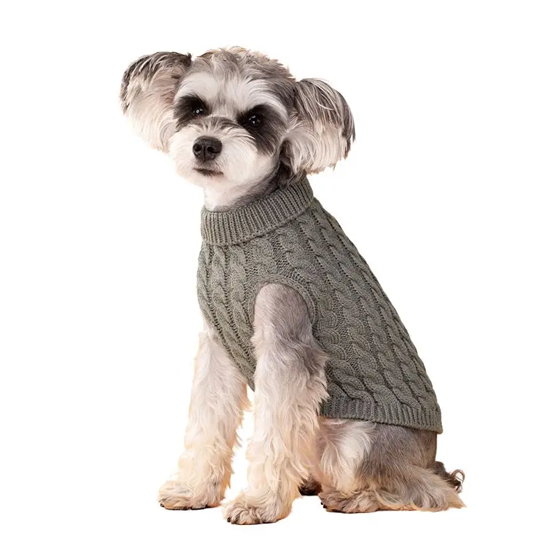 Suéter cálido para perros pequeños, medianos y gatos, ropa suave y acogedora para cachorros, cuello alto, abrigo para schnauzer, chihuahuas y yorkshire, disfraz para mascotas
