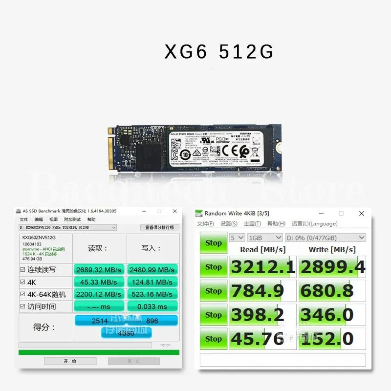 SSD XG6 512GB 1TB 2TB M.2 NVME 2280 Solid State Drive 2Tb