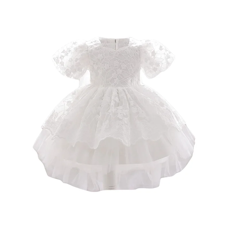 

WALLARENEAR Toddler Girls Flower Dress Ruffle Lace Pageant Party Wedding Bridesmaid Dresses Tutu Tulle Princess Skirt