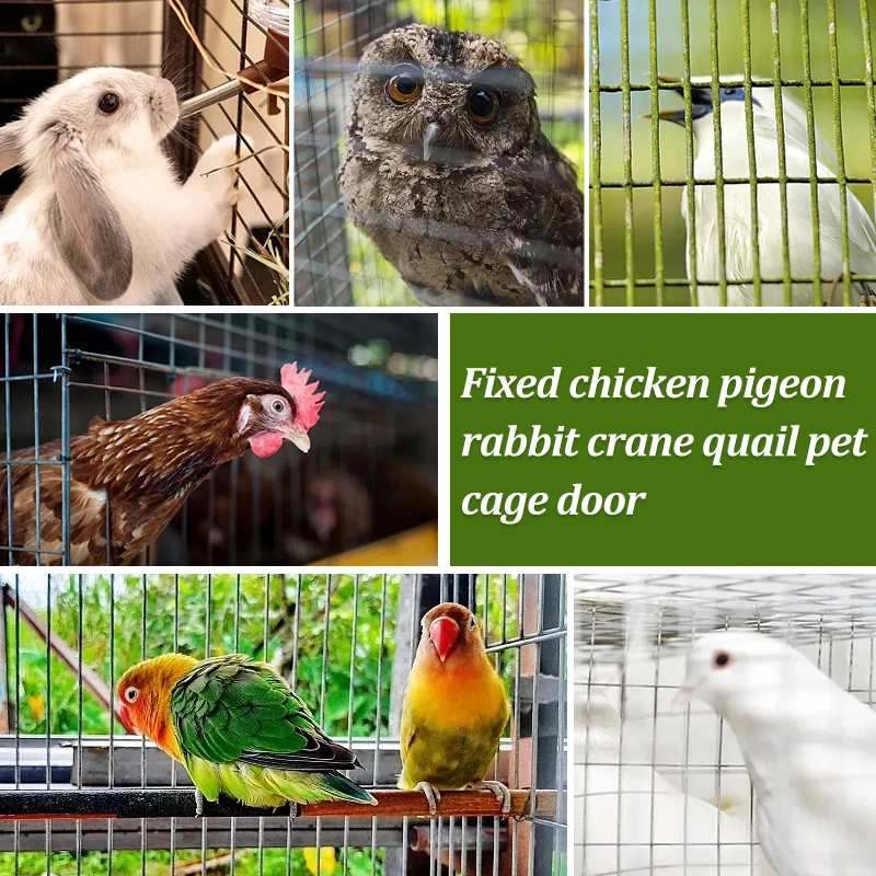 Animal Cage Spring Hook 10 Packs Spring Hooks for Rabbit Cage Spring Latch Door Cage Accessories Wire Clips Snap Hooks 3 Sizes