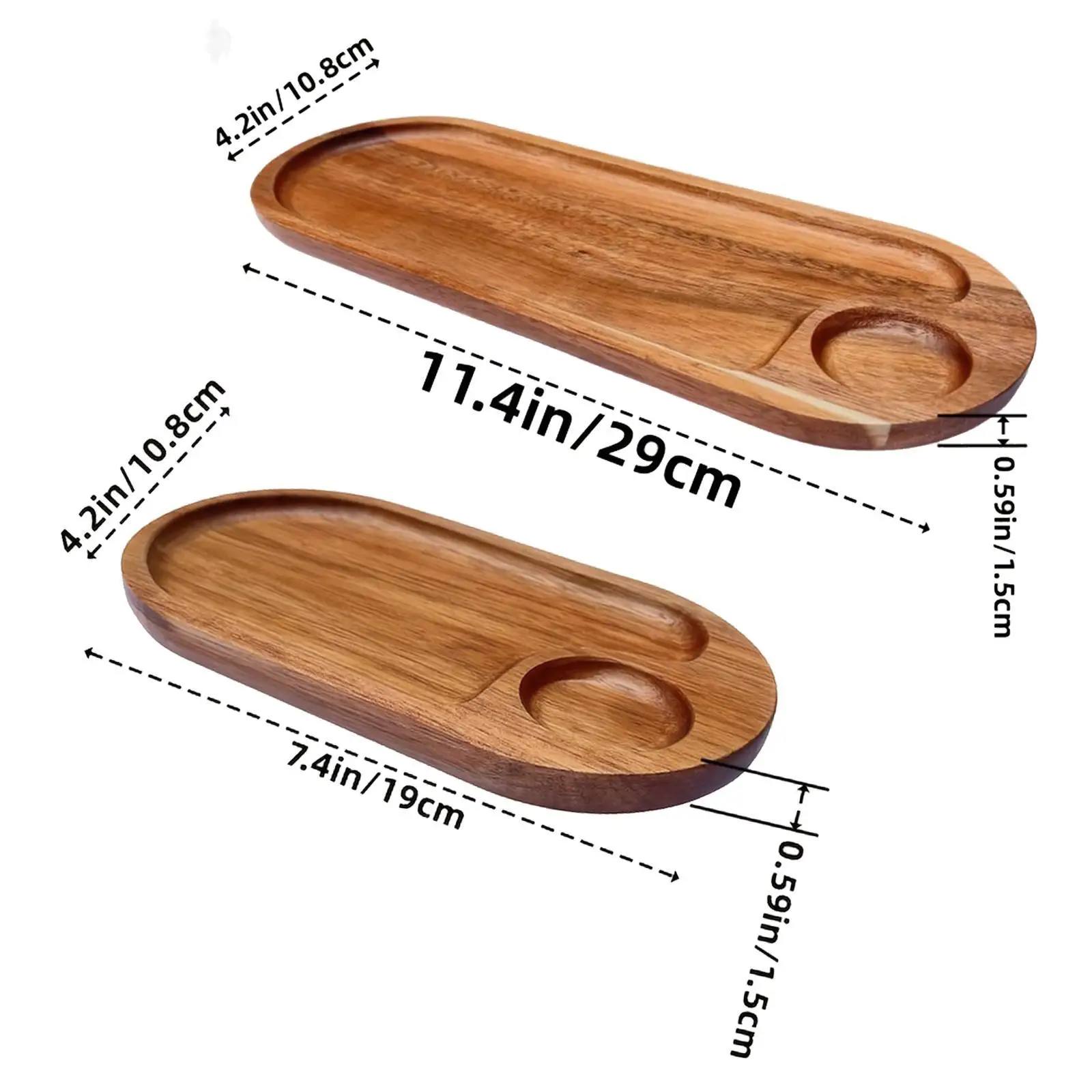 Wooden Tray Dessert Plate Modern Housewarming Gift Dinner Tray Food Tray Food Platter for Home Kitchen Countertop Living Room