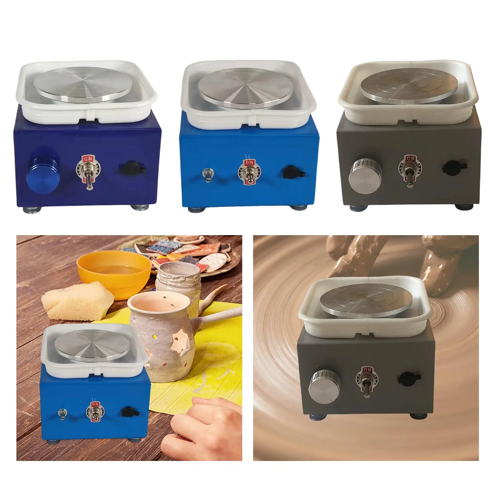 Electric Pottery Wheel DIY Sculpting Turntable Tray Ceramic Tool Clay Forming Machine For Adults Kids Home Use