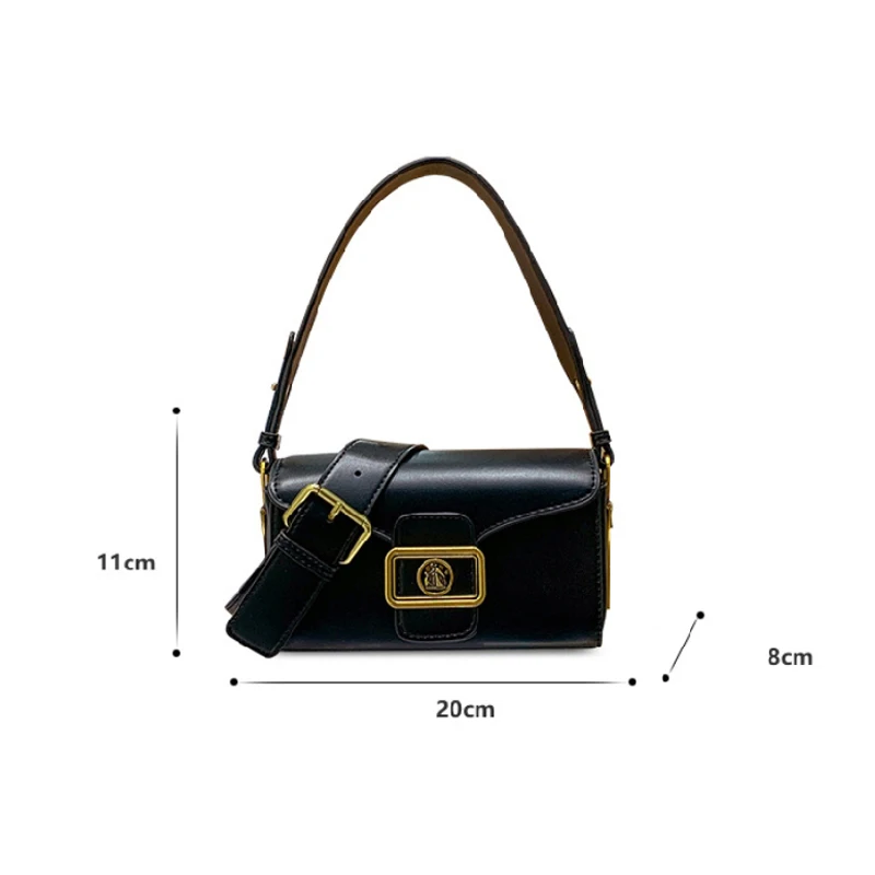 Luxury Brand Women's Shoulder Bag Handbags Y2k Leather Leisure Underarm Crossbody Messenger Clutche Commuting Retro Simplicity