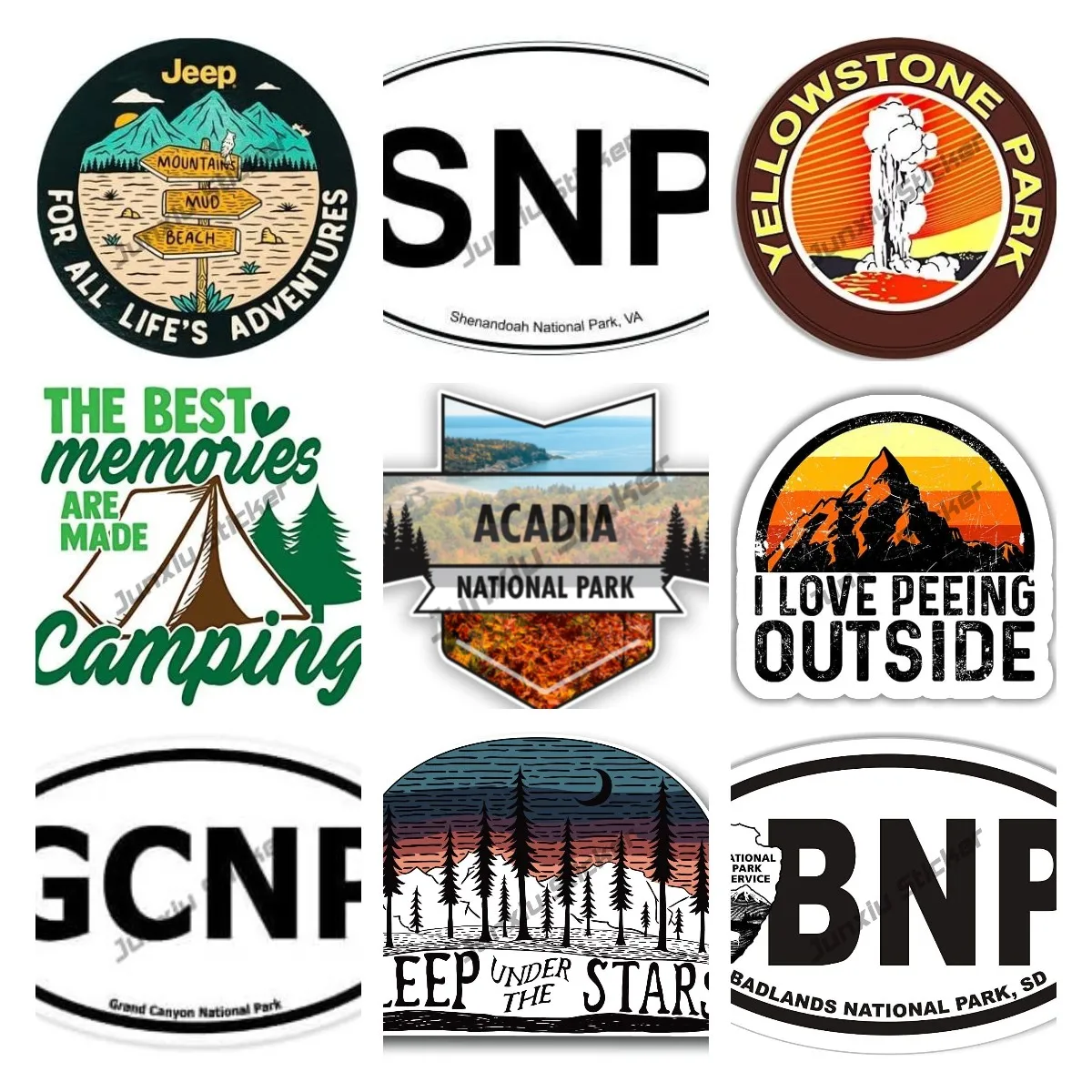 Grand Canyon National Park Car Bumper Sticker The Best Memories Are Made Camping Vinyl Decal For Car Truck Van Suv Window