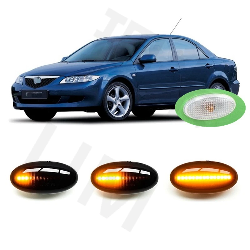 for Mazda 6 GG GY 2002 2003 2004 2005 2006 2007 2008 Sequential LED Dynamic  Indicator Side Marker Turn Light Signal Lamp