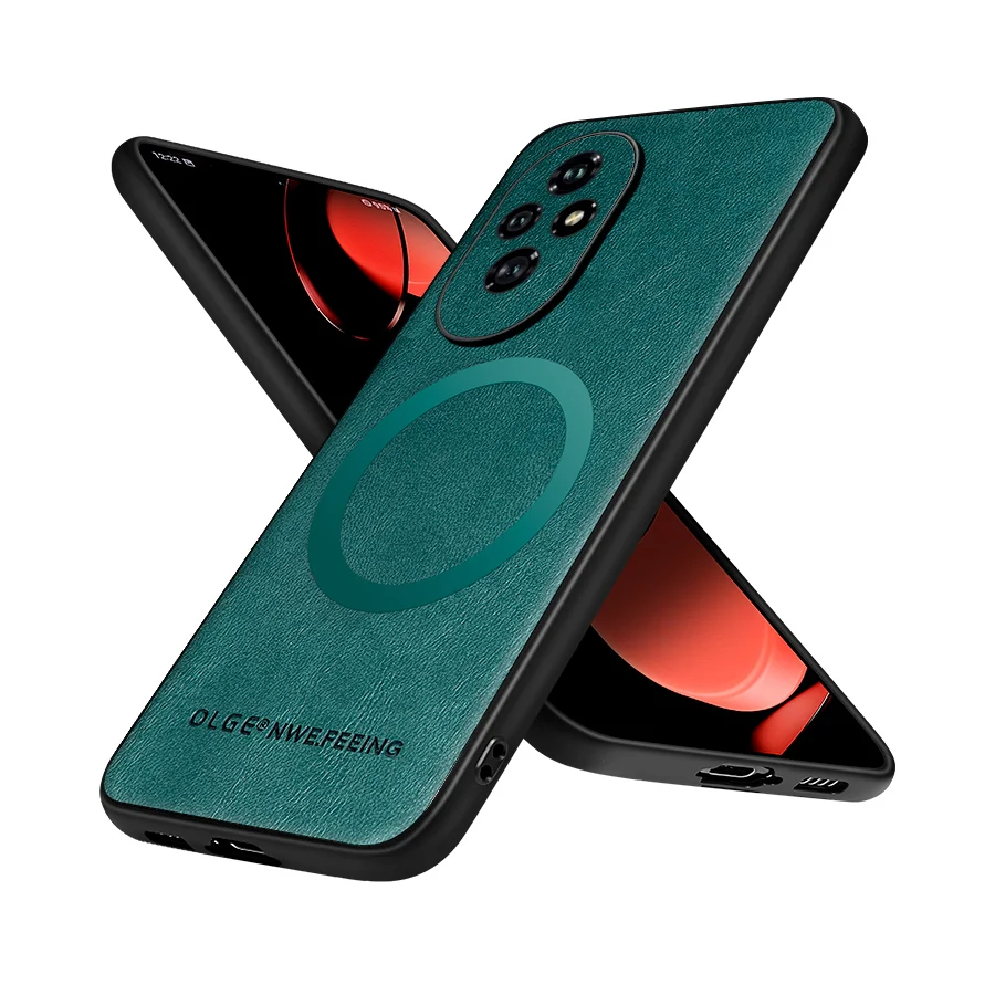 Magnetic Faux Leather Phone Case with Enhanced Protection