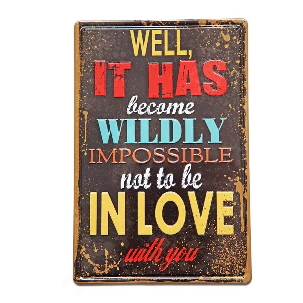 

Factory Embossed Decorative Vintage Custom Metal Plate Printing wall decor Tin Metal Sign