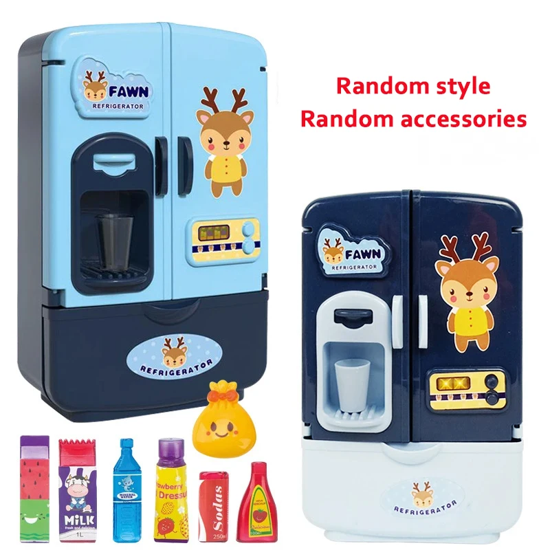 Mini Frigo Giocattolo CHICIRIS Frigo Giocattolo Per Bambini - Cucina Gioco Con Doppie Porte E Cassetto Spazioso, Plastica ABS Sicura Giocattoli Educativi 3 Anni - 4