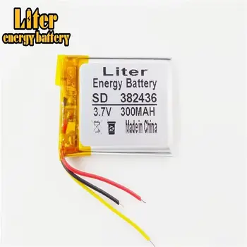 Batteria agli Ioni di Litio Polimerica (PLIB) 3 Line 382436 3.7V 300MAH per Tablet PC, GPS, MP3, MP4, Cellulari, Altoparlanti