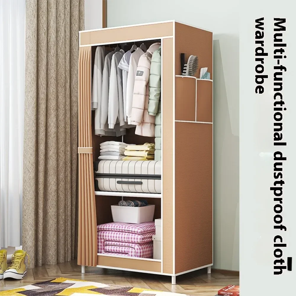 Simple Cloth Wardrobe Enlarged Open Closet Large Capacity Portable Folding Cupboard Organizer Dustproof Clothing Storage shelves storage cabinet cloth wardrobe fabric wardrobe