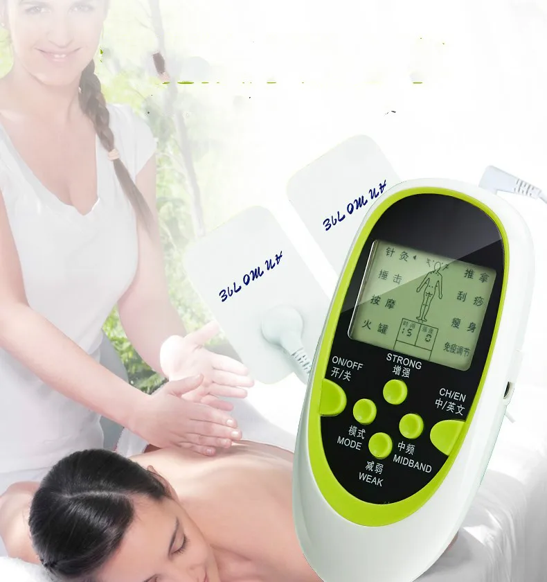 Dual-Output Electric Massager Electrical Stimulator Full Body Relax Muscle Therapy Massager Massage Pulse tens Acupuncture