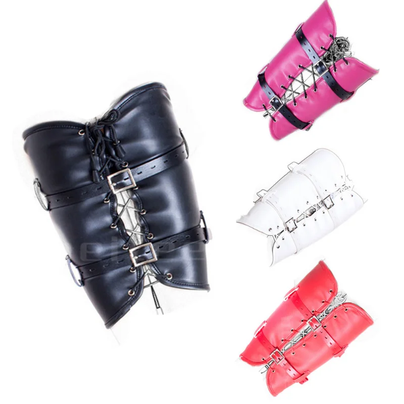 

PU Leather Arm Leg Binder BDSM Bondage Restraints Buckled Strap Slave Lockable Glove Sleeves Leg Cuffs Harness Adult Sex Toys