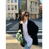 2024 Black Long Sleeve Suit Jacket For Women Fashion Korean Back Split Office Lady Blazer Coat Spring Autumn Suit Jacket Coat 6