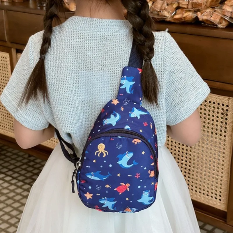 Friends Children Bag Cute Cartoon Dinosaur Car Family Kids Chest Bag Kindergarten Light Crossbody Bags Halloween Christmas Gift