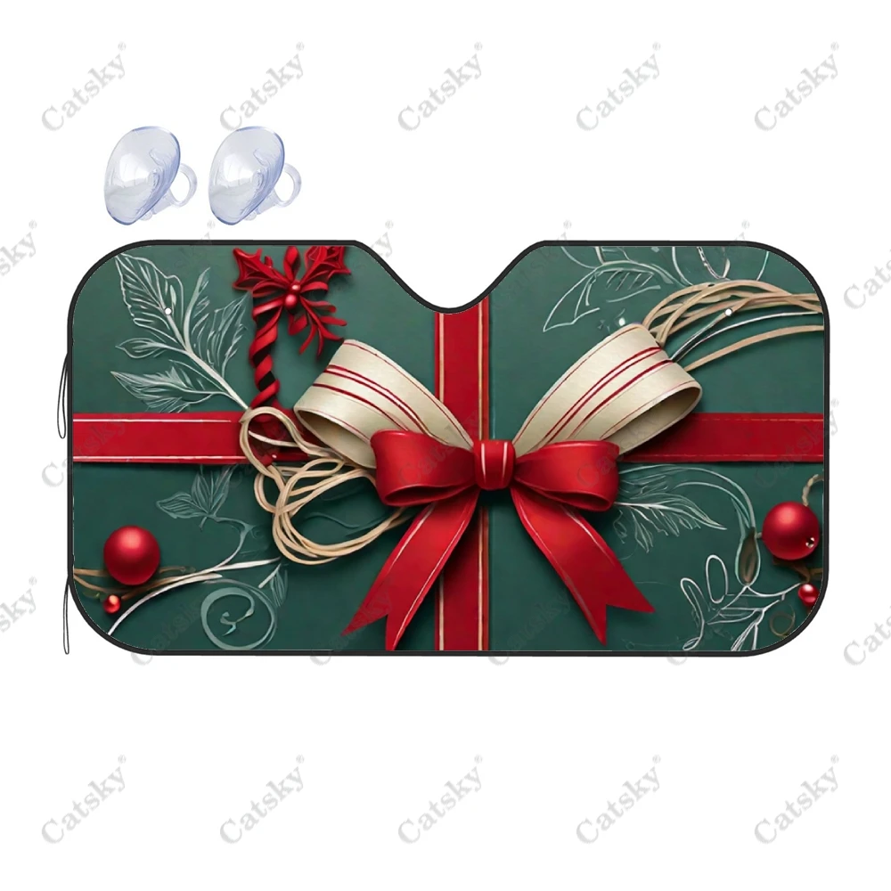 

Festive Holiday Art Car Windshield Sunshade, Front Auto Car Windshield Sun Shade Blocks Uv Rays Sun Visor Protector