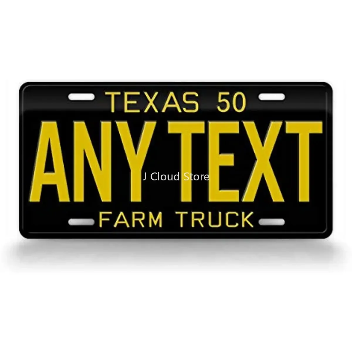 

Antique Texas 1950s Farm Truck Personalized License Plate Customized TX Vintage Auto Tag Any Text Metal Wall Sign