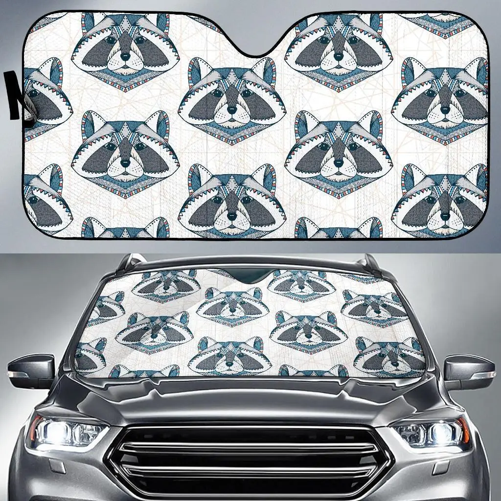 

Raccoon Print Pattern Auto Sun Shade Car Windshield Window Cover Sunshade
