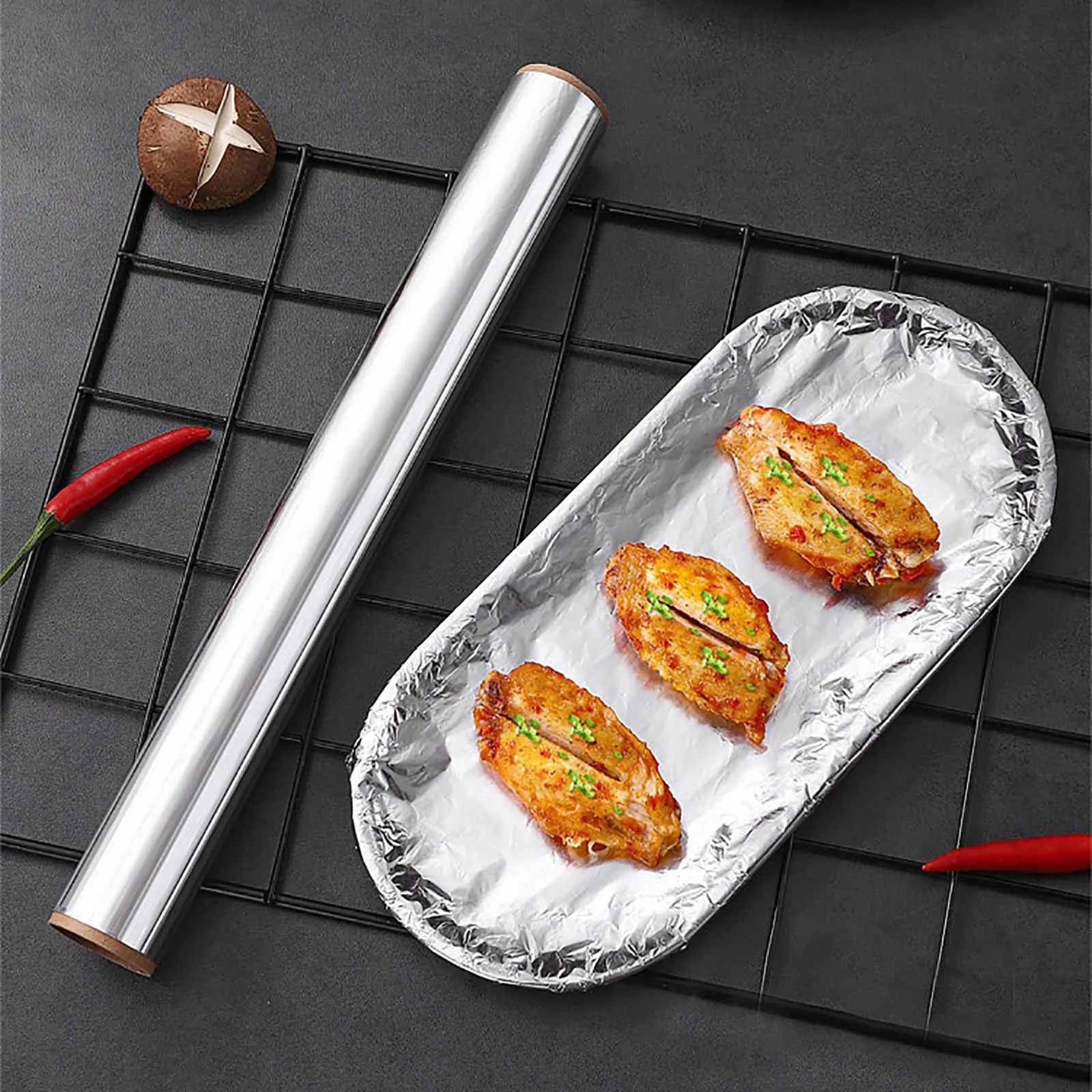 Thick Heavy Duty Aluminum Foil Baking Tin Foil Rolls Food Safe BBQ Wrap