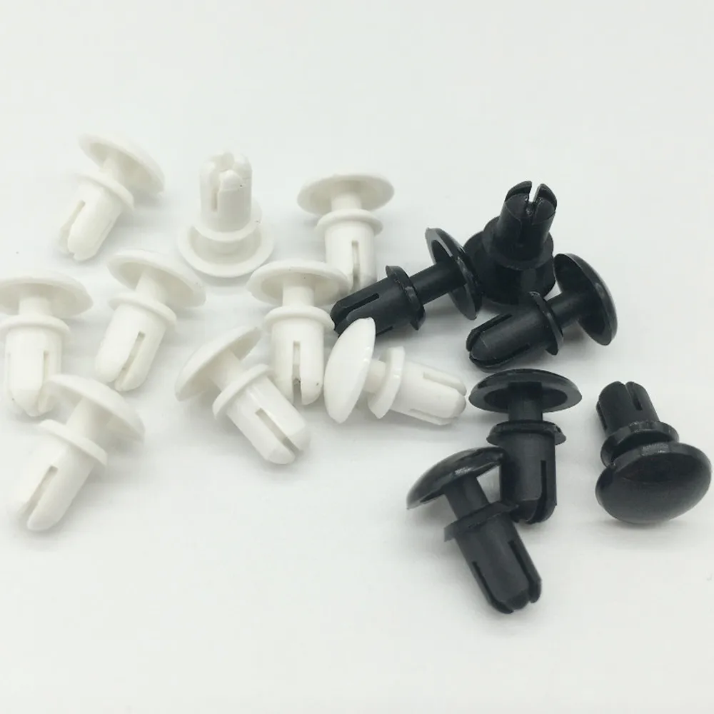 Nylon 4.0 5.0 Milímetros Diâmetro da Parte Inferior do Impulso Clipes Rebites Fixadores R4050 R4060 R4070 R4080 R4090 R4100 R4120 R5055 R5075 R5085 500 Pcs Preto