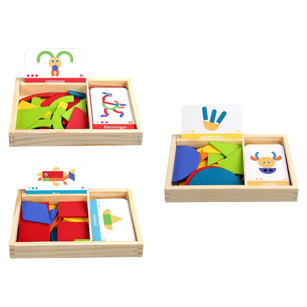 Children Kids Educational Toy Colorful Wooden Brain Training Geometry Intelligence Puzzle Jigsaw | Игрушки и хобби