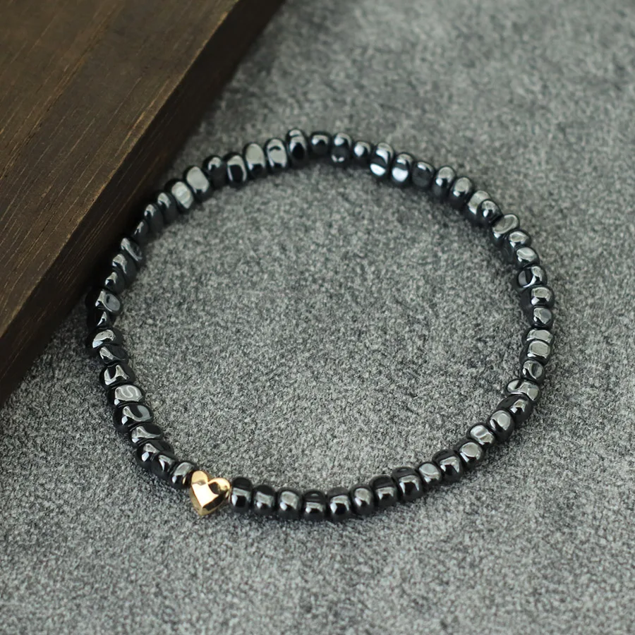 Hematite Healing Stretch Beaded Bracelet for Men and Women