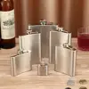 High Quality Stainless Steel Hip Flask Portable Container Whisky Flagon Convenient Leakproof Drinking Bottle Outdoor Hip Flask 6