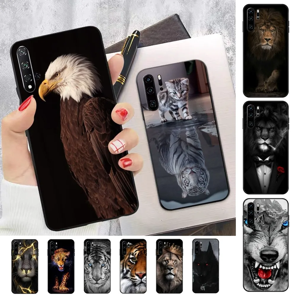 

Wolf Dog Cat Bird Lion Tiger Animal Phone Case For Huawei P 8 9 10 20 30 40 50 Pro Lite Psmart Honor 10 lite 70 Mate 20lite