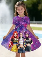 Robe graphique Kpop pour filles, cadeau amusant pour les fans, vêtements Harajuku pour filles, hauts d'été, robe à manches courtes, vêtements pour enfants 6