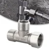 1pc T-Adapter Interface For Diverter Bath Toilet/Bidet Sprayer Shower Head/G1/2 Bathroom Accessories 3 Ways Valve T Adapter 6