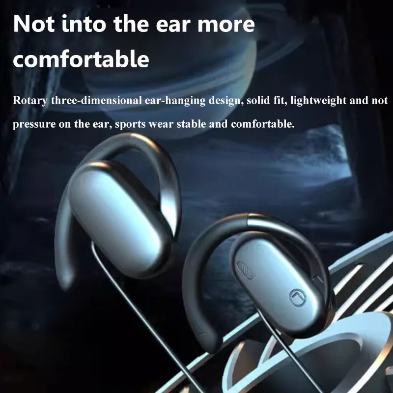 Wired Open Ear Headphones 3.5mm/Type-C Air Conduction Sports Earphone Hifi Stereo Sound Music Headset with HD Microphone