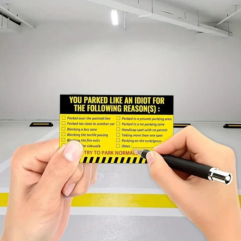 Parking Violation Cards 50 Pieces Bad Parking Cards Multi Violation Reasons