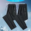 Ice Silk Men's Casual Pants Quick Dry Elastic Sports Summer Trousers Live Broadcast Men's Pants Cross-Border AE Stock