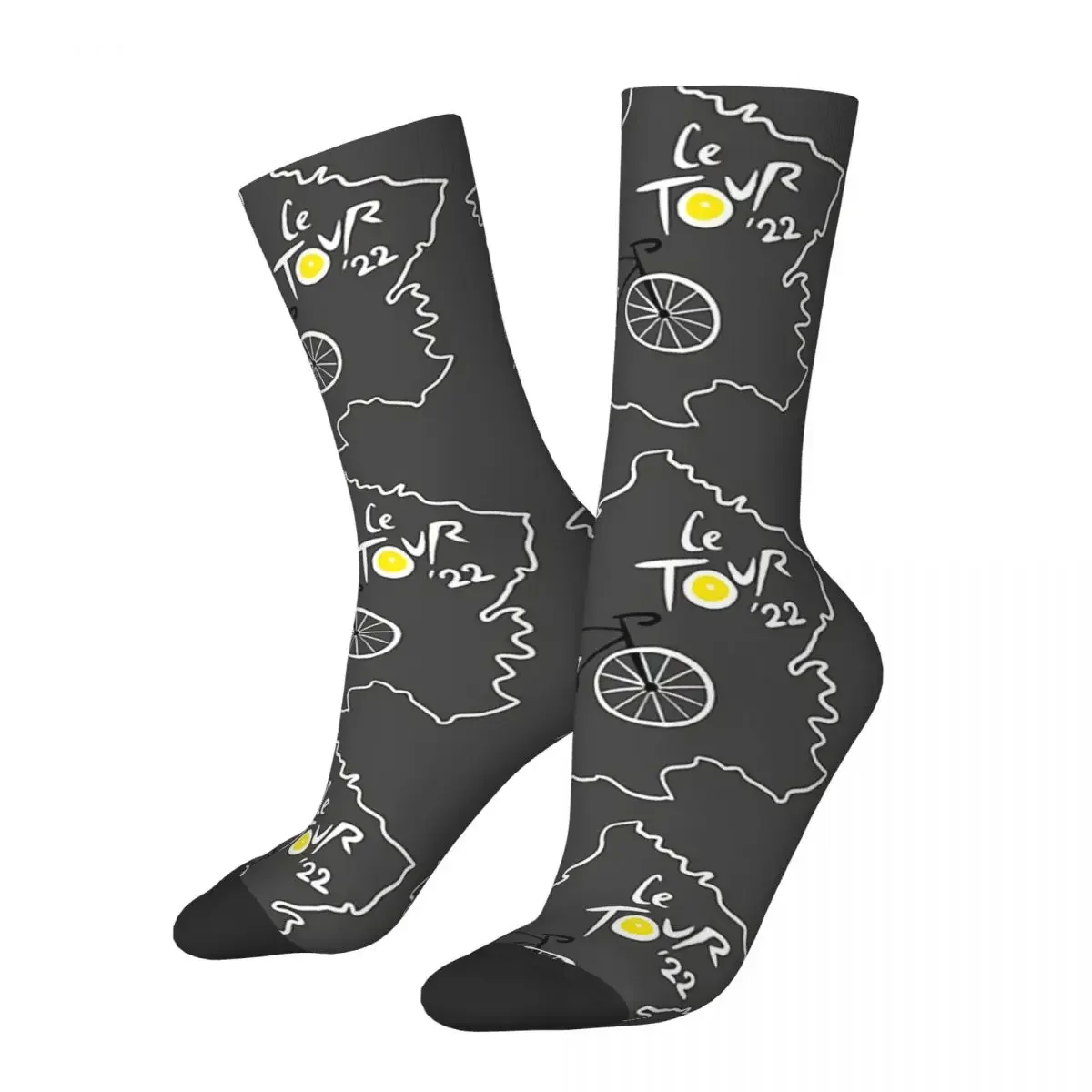 

Funny Crazy Sock for Men Tour De France 2022 Hip Hop Harajuku Bicycle Bike Summer Socks Breathable Crew Sock Casual Gift